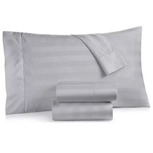 Charter Club Damask 550 Thread Count Sheet Set King Silver